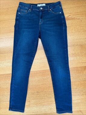 Topshop Moto Leigh Dark Blue Skinny Jeans